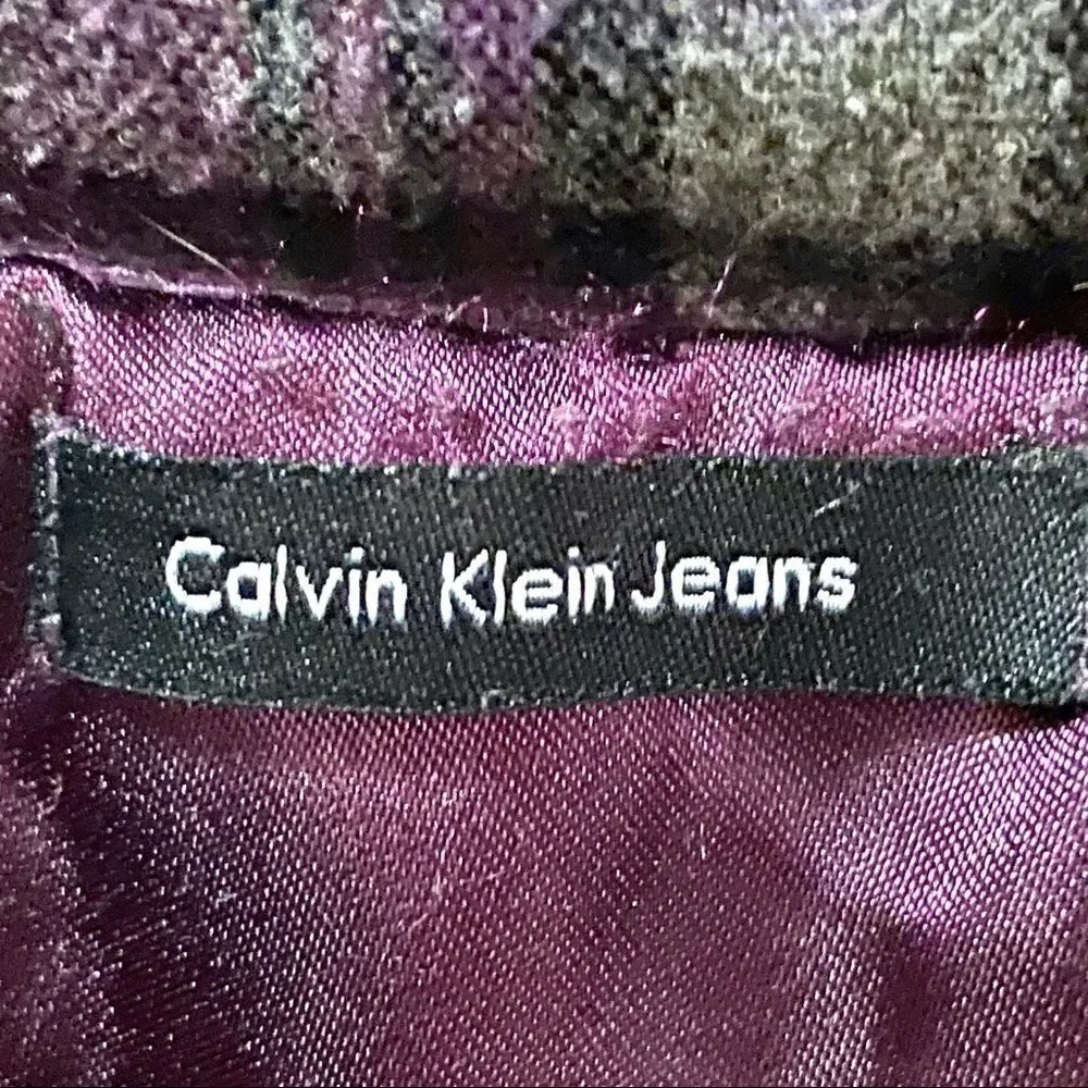 Calvin Klein Plaid Swing Coat Girls Checked Jacket